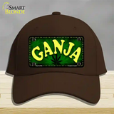 Ganja Novelty License Plate Hat Cotton / Dark Brown