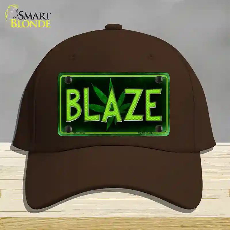 Blaze Novelty License Plate Hat Cotton / Dark Brown