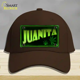 Juanita Novelty License Plate Hat Cotton / Dark Brown