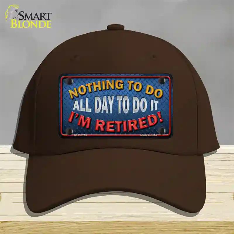 Nothing To Do Novelty License Plate Hat Cotton / Dark Brown