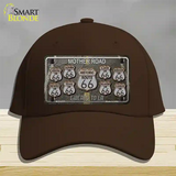 Route 66 Black Top Novelty License Plate Hat Cotton / Dark Brown