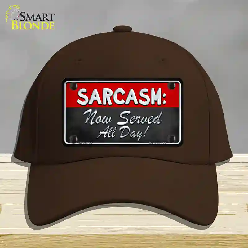 Sarcasm Novelty License Plate Hat Cotton / Dark Brown