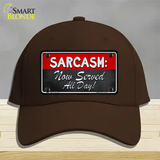 Sarcasm Novelty License Plate Hat Cotton / Dark Brown