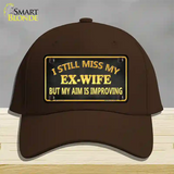 Ex Wife Novelty License Plate Hat Cotton / Dark Brown