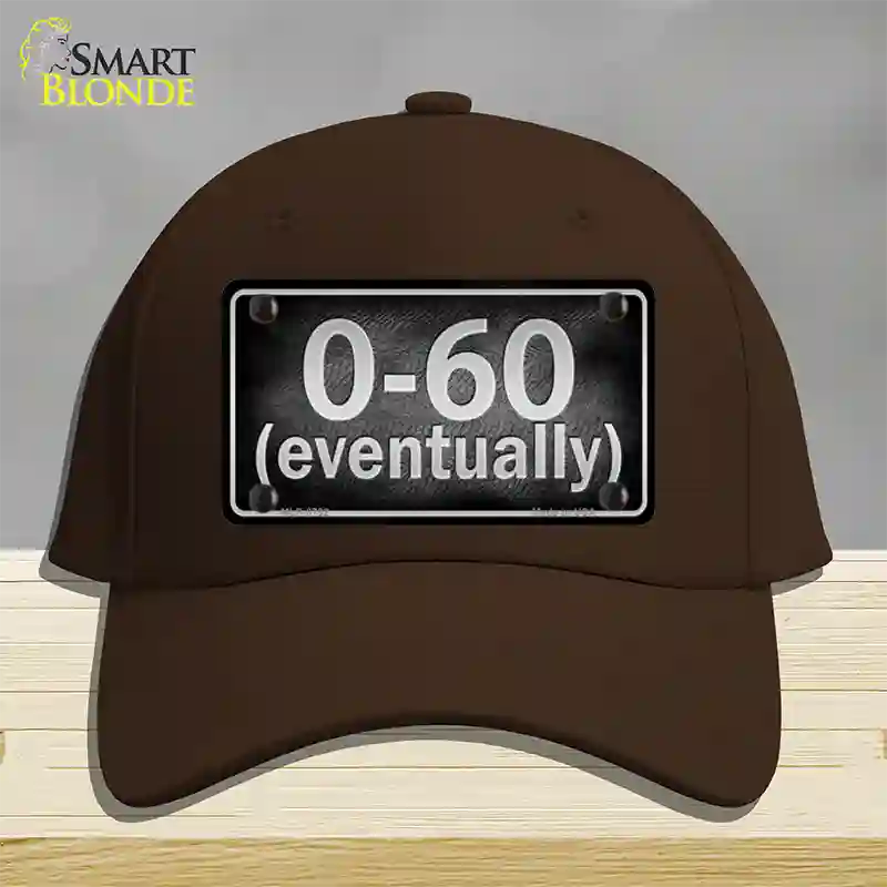 0 To 60 Novelty License Plate Hat Cotton / Dark Brown