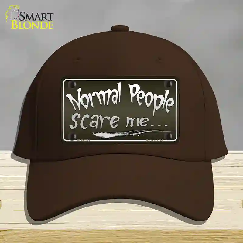 Normal People Novelty License Plate Hat Cotton / Dark Brown