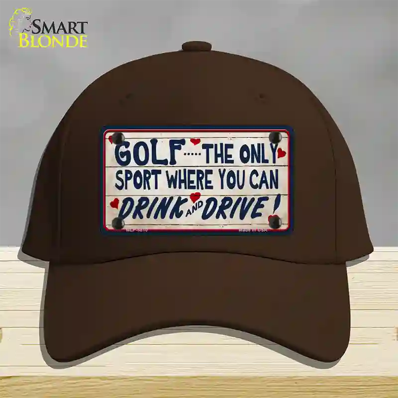 Drink And Drive Novelty License Plate Hat Cotton / Dark Brown