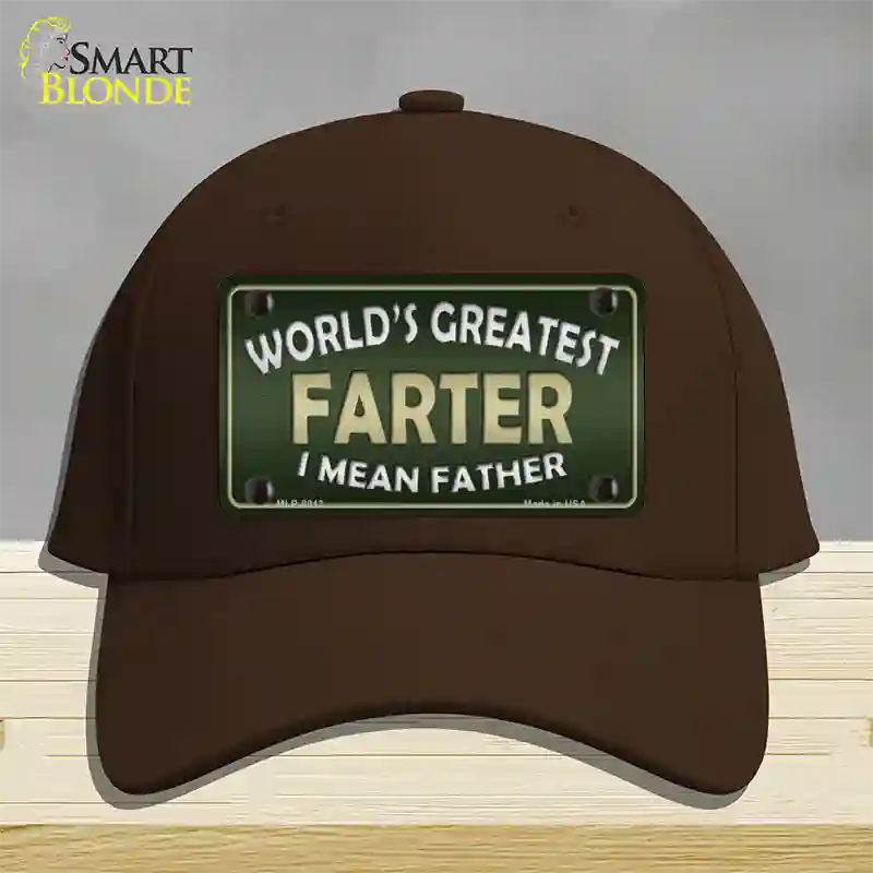 Greatest Farter Novelty License Plate Hat Cotton / Dark Brown