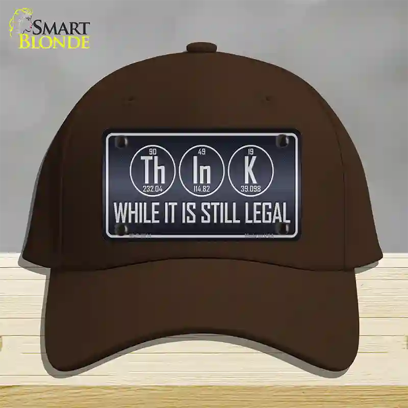 Think Novelty License Plate Hat Cotton / Dark Brown