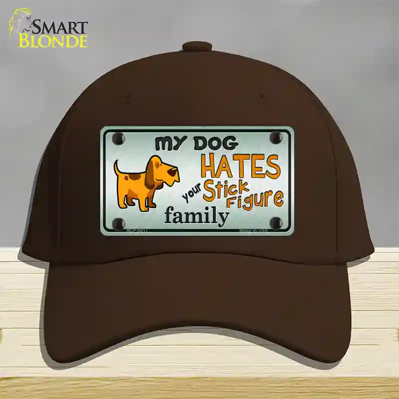 My Dog Hates Novelty License Plate Hat Cotton / Dark Brown