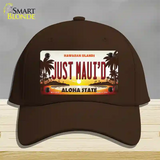 Just Mauid Sunset Novelty License Plate Hat Cotton / Dark Brown