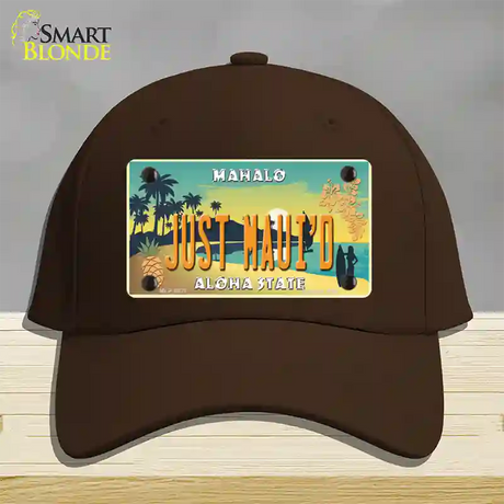 Just Mauid Vintage Novelty License Plate Hat Cotton / Dark Brown