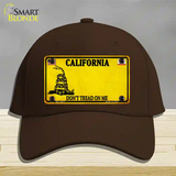 California Dont Tread On Me Novelty License Plate Hat Cotton / Dark Brown