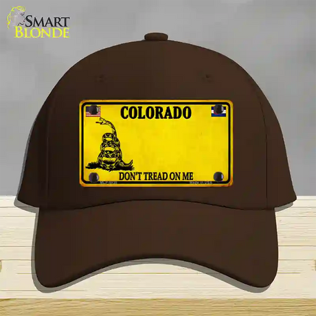 Colorado Dont Tread On Me Novelty License Plate Hat Cotton / Dark Brown