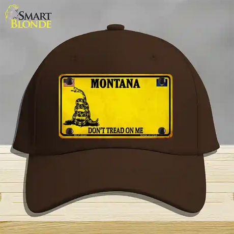 Montana Dont Tread On Me Novelty License Plate Hat Cotton / Dark Brown