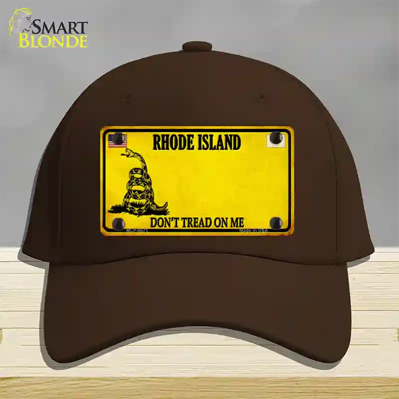 Rhode Island Dont Tread On Me Novelty License Plate Hat Cotton / Dark Brown