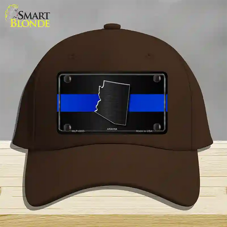 Arizona Thin Blue Line Novelty License Plate Hat Cotton / Dark Brown