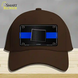 Colorado Thin Blue Line Novelty License Plate Hat Cotton / Dark Brown