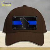 Georgia Thin Blue Line Novelty License Plate Hat Cotton / Dark Brown