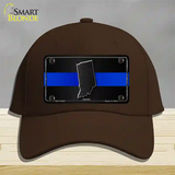 Indiana Thin Blue Line Novelty License Plate Hat Cotton / Dark Brown