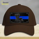 Louisiana Thin Blue Line Novelty License Plate Hat Cotton / Dark Brown