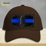 Mississippi Thin Blue Line Novelty License Plate Hat Cotton / Dark Brown