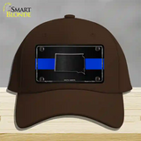 South Dakota Thin Blue Line Novelty License Plate Hat Cotton / Dark Brown