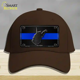 West Virginia Thin Blue Line Novelty License Plate Hat Cotton / Dark Brown