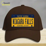 Niagara Falls New York Novelty License Plate Hat Cotton / Dark Brown