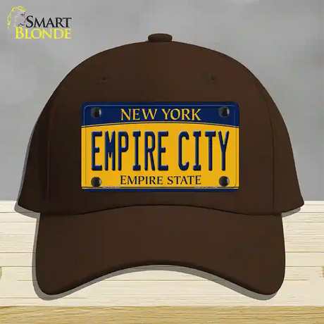 Empire City New York Novelty License Plate Hat Cotton / Dark Brown