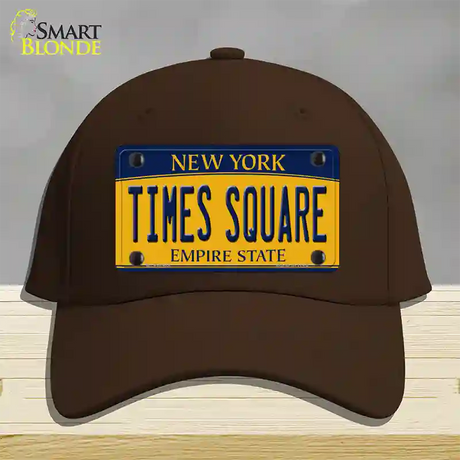 Times Square New York Novelty License Plate Hat Cotton / Dark Brown