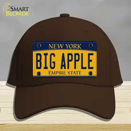 Big Apple Yellow New York Novelty License Plate Hat Cotton / Dark Brown