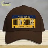 Union Square New York Novelty License Plate Hat Cotton / Dark Brown