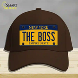 The Boss New York Novelty License Plate Hat Cotton / Dark Brown