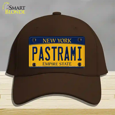 Pastrami New York Novelty License Plate Hat Cotton / Dark Brown