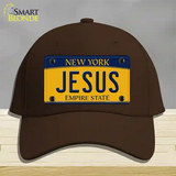 Jesus New York Novelty License Plate Hat Cotton / Dark Brown