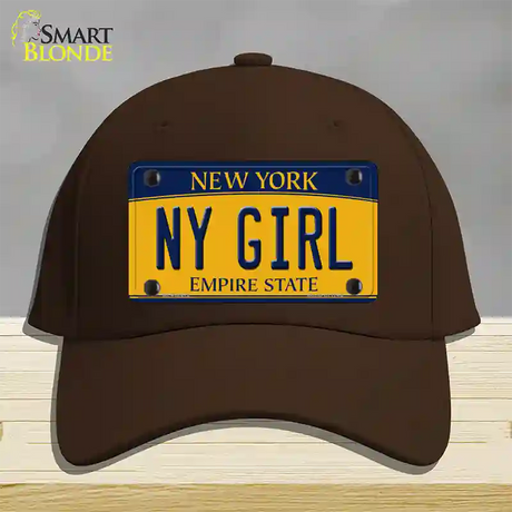 NY Girl New York Novelty License Plate Hat Cotton / Dark Brown