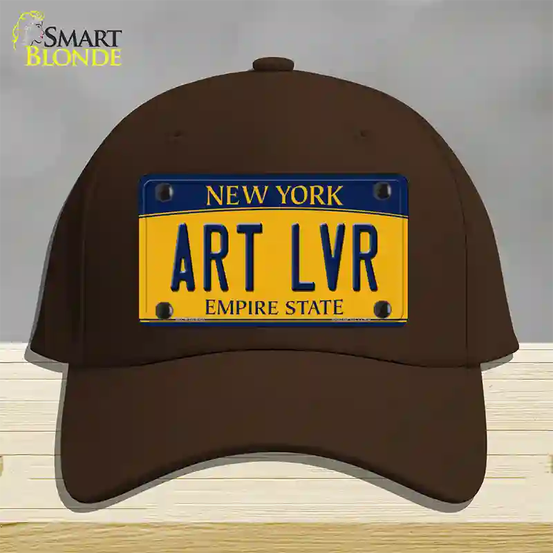 Art Lvr New York Novelty License Plate Hat Cotton / Dark Brown