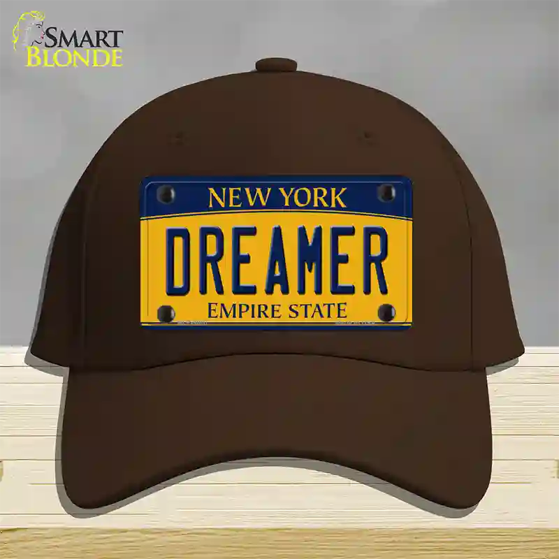 Dreamer New York Novelty License Plate Hat Cotton / Dark Brown