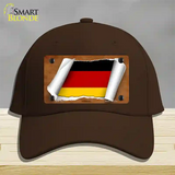 Germany Flag Scroll Novelty License Plate Hat Cotton / Dark Brown