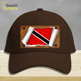 Trinidad & Tobago Flag Scroll Novelty License Plate Hat Cotton / Dark Brown