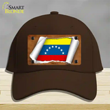 Venezuela Flag Scroll Novelty License Plate Hat Cotton / Dark Brown