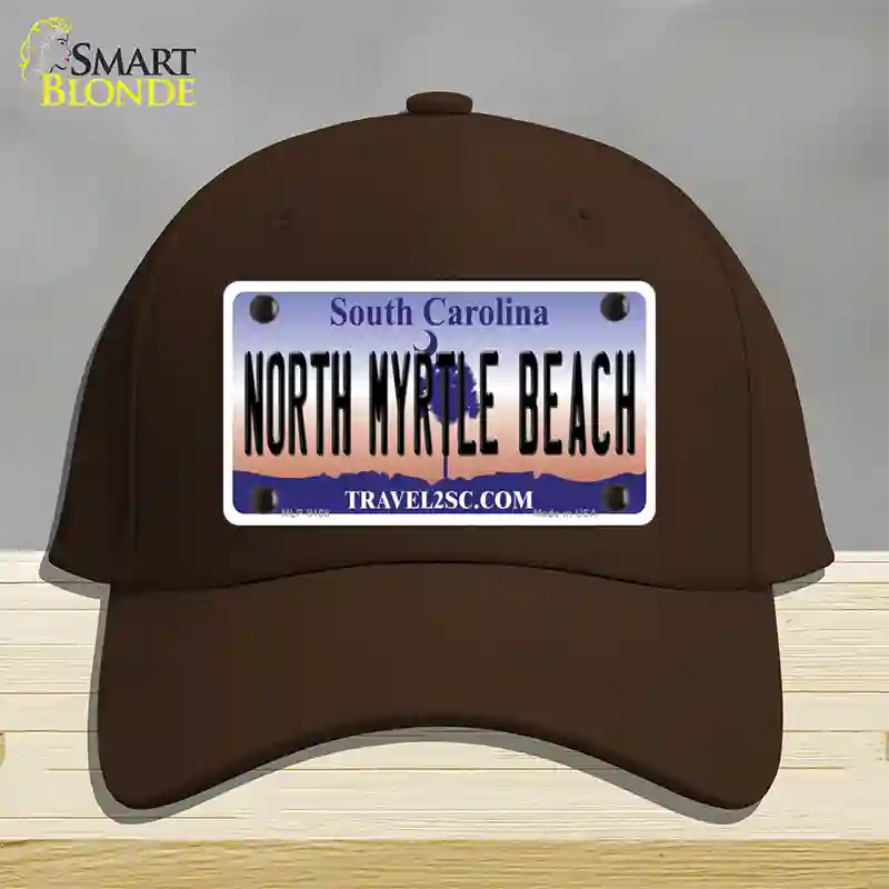 North Myrtle Beach South Carolina Novelty License Plate Hat Cotton / Dark Brown