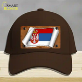 Serbia/Eagle Flag Scroll Novelty License Plate Hat Cotton / Dark Brown