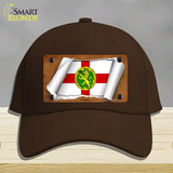 Alderney Flag Scroll Novelty License Plate Hat Cotton / Dark Brown