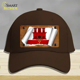 Gibraltar Flag Scroll Novelty License Plate Hat Cotton / Dark Brown