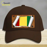 Guinea Flag Scroll Novelty License Plate Hat Cotton / Dark Brown