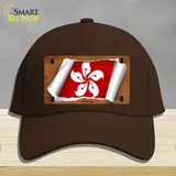 Hong Kong Flag Scroll Novelty License Plate Hat Cotton / Dark Brown