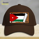 Jordan Flag Scroll Novelty License Plate Hat Cotton / Dark Brown