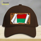 Madagascar Flag Scroll Novelty License Plate Hat Cotton / Dark Brown